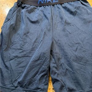 Nike Men’s Dark Blue Athletic Shorts with Logo Waistband